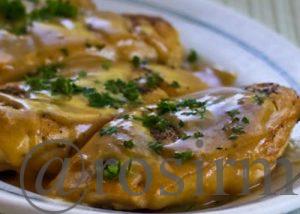 pollo con salsa de mostaza